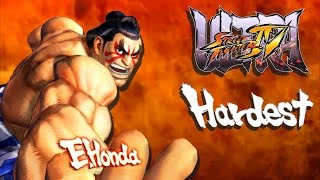 Ultra Street Fighter IV - E.Honda Arcade Mode (HARDEST)