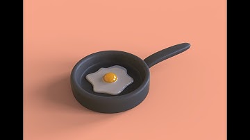 how to model half fry egg in 3d maya for beginner
