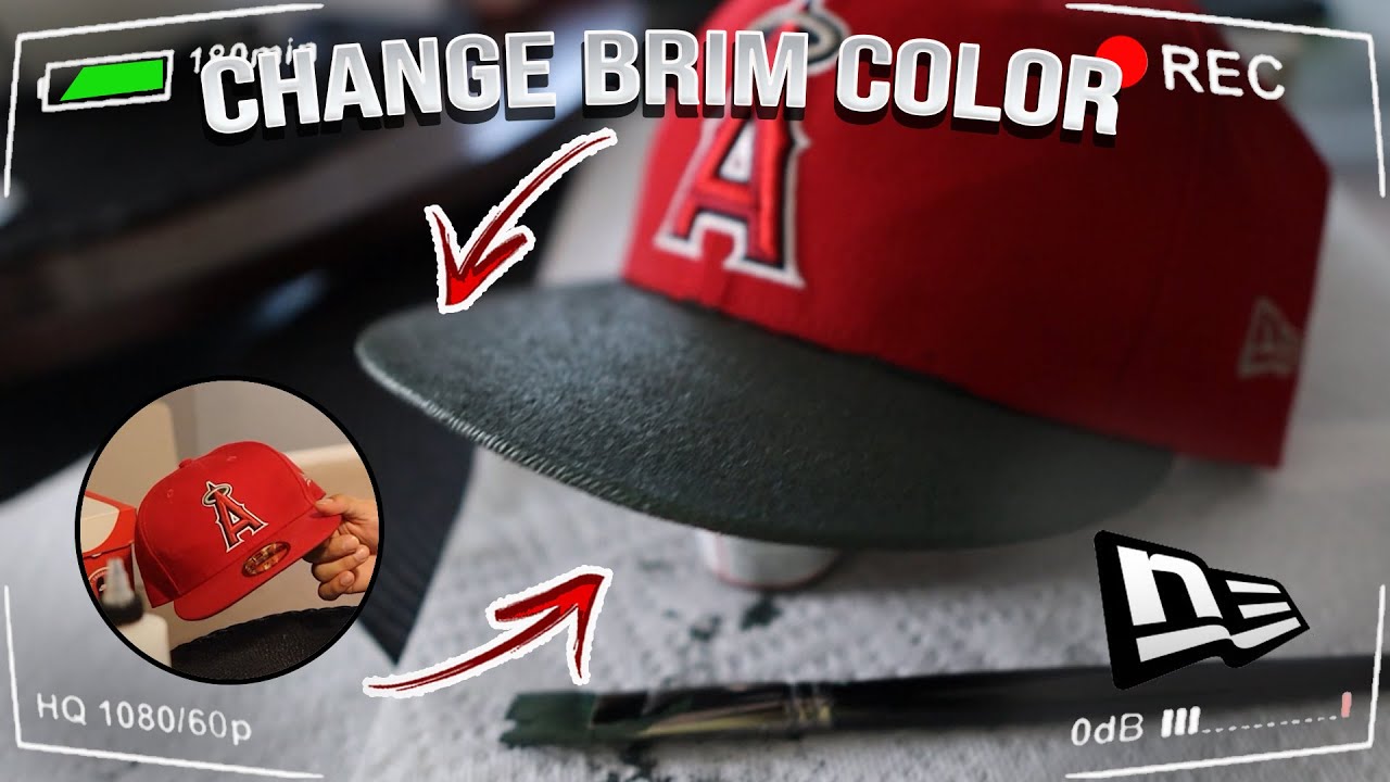 colored brim fitted hats 