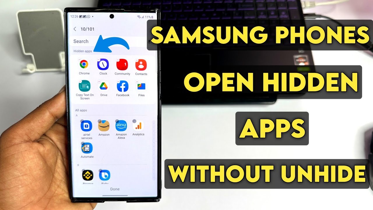 How To Open Hidden Apps Without Unhide In Samsung Galaxy Devices Show 