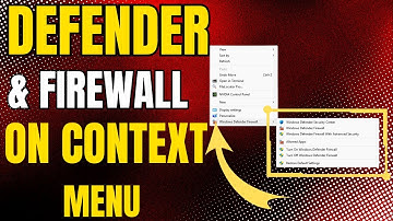 Add Windows Defender and Firewall settings to context menu