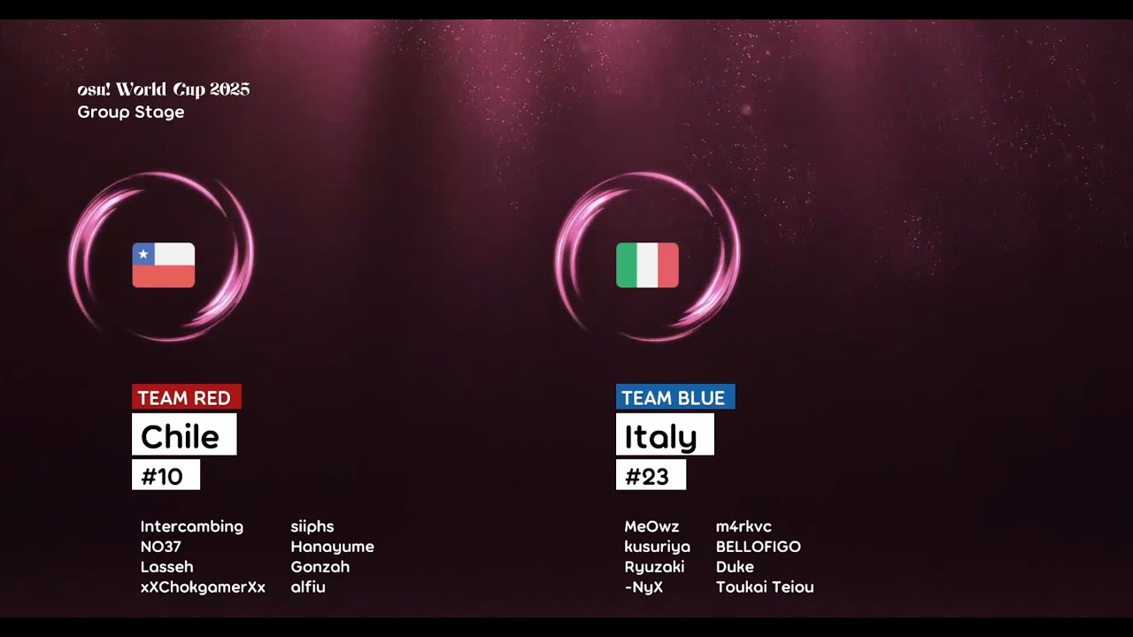 osu! World Cup 2025 Chile vs Italy (Group Stage)