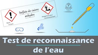 Test de reconnaissance de l'eau   Sulfate de cuivre anhydre  Expérience | Physique Chimie