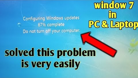 failure configuring windows updates preparing to rettry do not turn off your computer / windows 7