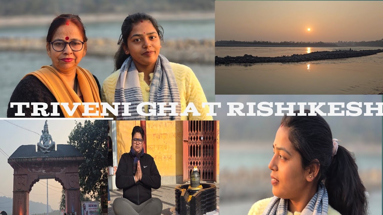 त्रिवेणी घाट ऋषिकेश 🔱 क्या सुकून था ☺️