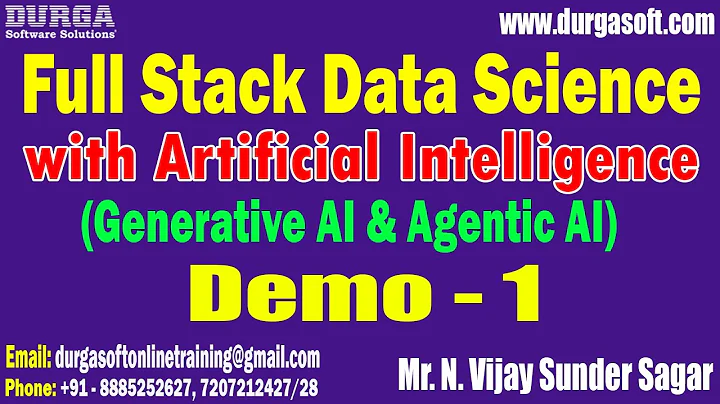 FULL STACK DATA SCIENCE with Artificial Intelligence tutorials || by Mr. N. Vijay Sunder Sagar