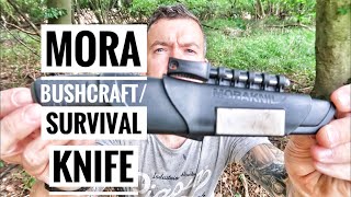 Mora Bushcraft knife test and review  survival knife  BUDGET wild camping knife