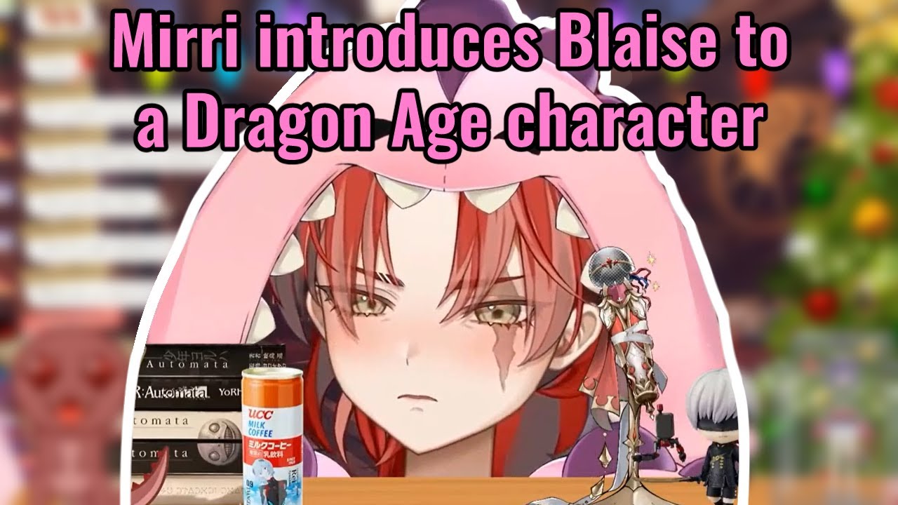 Mirri introduces Blaise to a Dragon Age character