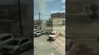 В Якутске очевидцы сняли на видео пыльный вихрь