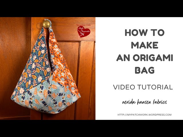 Small Japanese Origami Bag PDF Sewing Pattern & Tutorial 