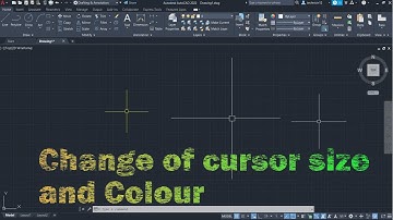 How to change Cursor size in AutoCAD | Change colour and size 💥💥
