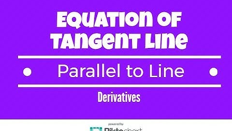 Find The Equation Of The Tangent Line Of Graph and Parallel to a Line