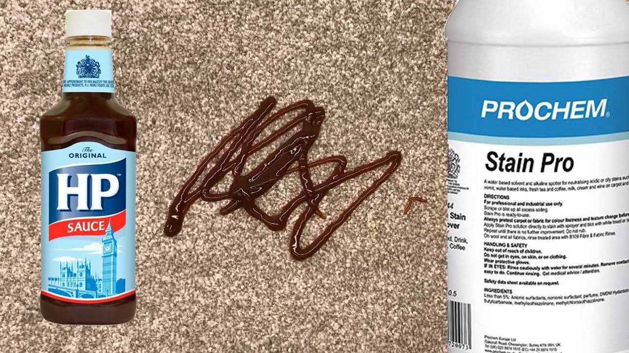 How to remove a brown sauce stain from carpet with Prochem Stain Pro YouTube