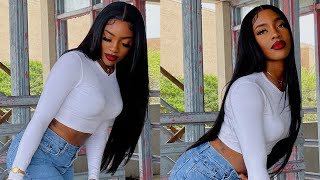 How I Get my HD Lace Wig Bone Straight Ft WEST KISS HAIR