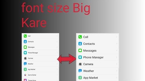 how to do font size Big in oppo A83Mobile .अछर बड़ा कैसे करें oppo A83 ka