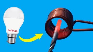 Powerful induction Heater with Old Led Bulb !! This Simple Trick try with clf by RJ EDIT ALL 30,336 views 8 months ago 4 minutes, 42 seconds