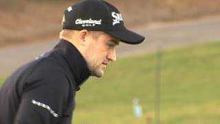 Russell Knox drops a 23-foot putt on opening hole at Shriners