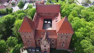 Zamek Krzyżacki w Nidzicy widok z drona (Nidzica Castle a drone view)