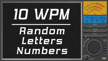 10wpm Random Letter Number, learning morse code