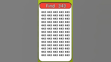 find the odd number 👉 343 #shorts #short # #youtubeshorts #viralshort