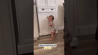 Baby pooping in the corner 😂🤣