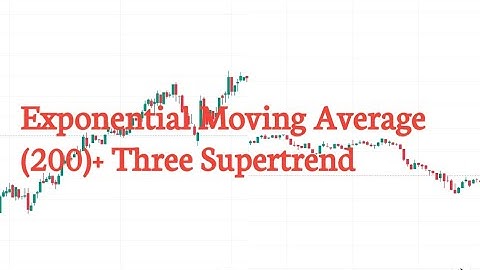 EXPONENTIAL MOVING AVERAGE (200)+ THREE SUPERTREND STRATEGY
