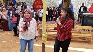 فيديو ديروط | ضحك هيستري للحضور في فقرة تقليد مدرسين مدرسة الشهيد أحمد عبدالباقي الإعدادية بنات