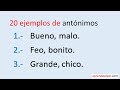 20 ejemplos de palabras antonimas