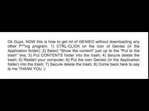 How to remove/get rid of/delete Genieo (se débarrasser de Genieo)