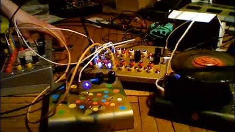 circuit-bent modular synthesizer