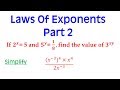 laws of exponents / part 2/ Exercises