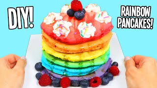 How to Make a Giant Rainbow Pancake Stack | Fun & Easy DIY Treats at Home!