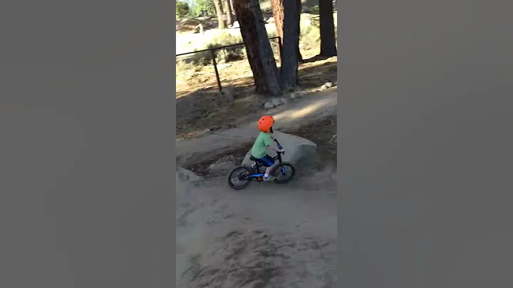 MJ hits the Truckee pump track on his new 16" bike