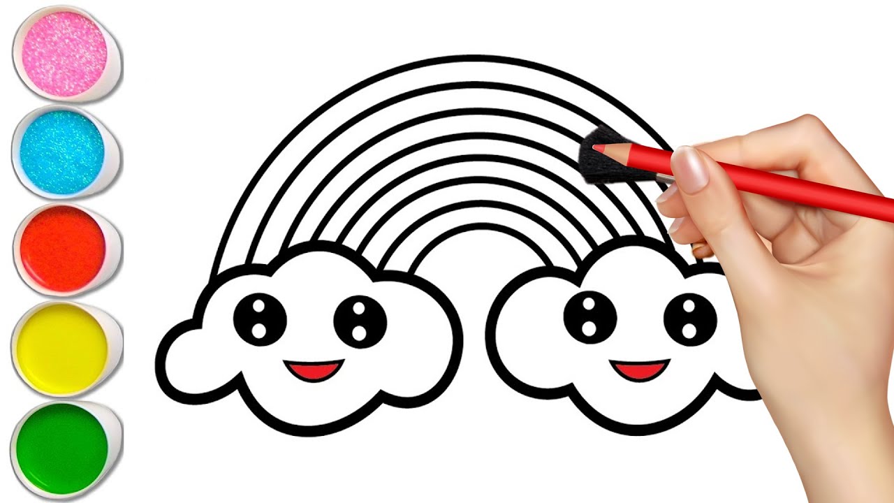 How to draw a Rainbow Step by Step | Easy drawings - YouTube