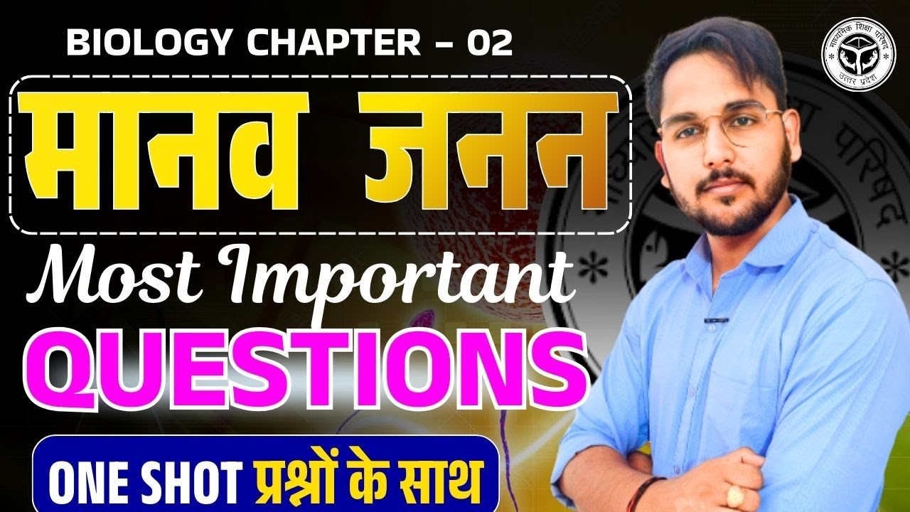 Manav Janan Class 12th Biology Important Questions | मानव जनन Most Important Questions | UP Board