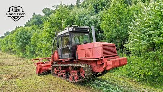 Гусеничный трактор ВТ-150 с навесным мульчером PRINOTH AHWI M500 - тяжелая расчистка просеки под ЛЭП