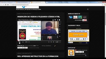 Inserción de videos en el blog con codigo html