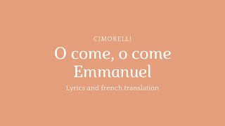 O come o come Emmanuel - Cimorelli | Lyrics and french translation