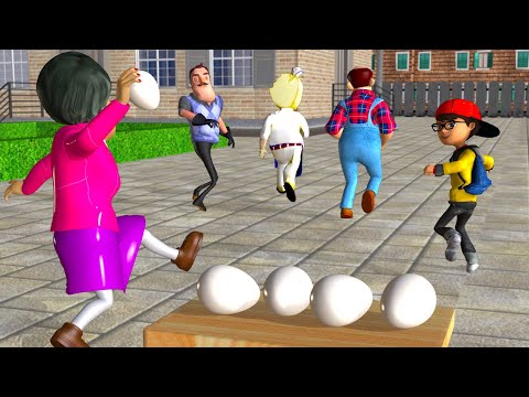 Scary Teacher 3D and Ice Scream Who Faster Games - The Best Troll Miss T Coffin Dance Compilation