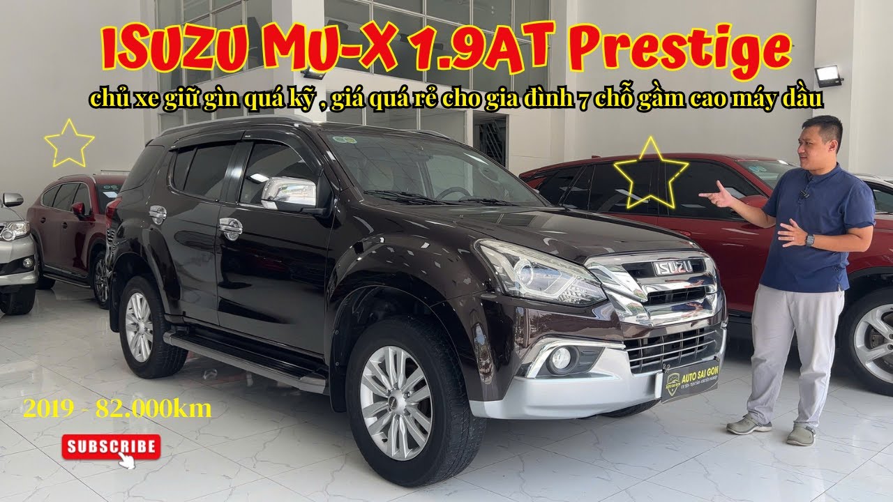 ISUZU MU-X 1.9AT Prestige 2019 chủ xe giữ gìn quá kỹ , giá quá rẻ cho gia đình 7 chỗ gầm cao máy dầu