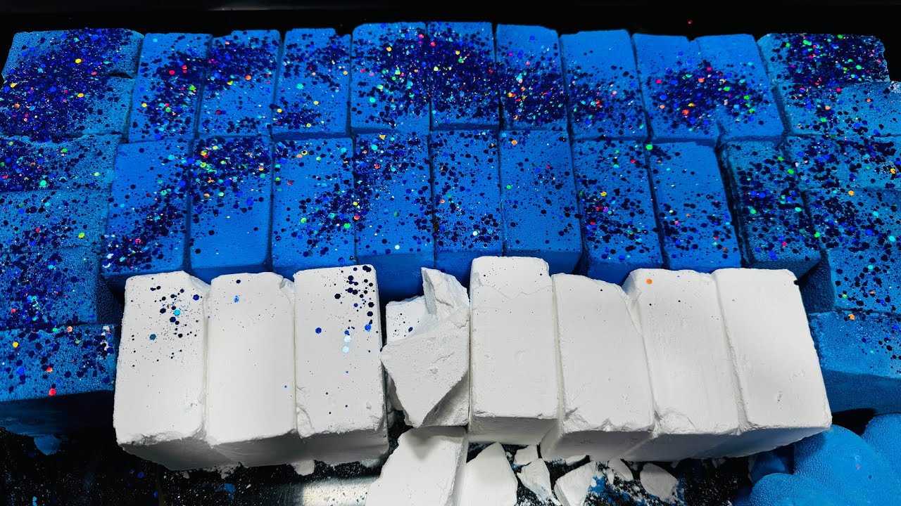 A1 & Blue Dyed Chalk ASMR Crush | Oddly Satisfying ASMR