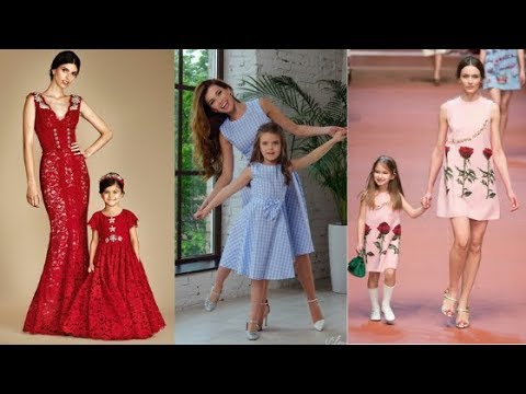 Hermosos vestidos mama e hija moda 2018 - YouTube