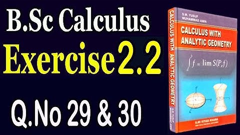 B.Sc/ADS Calculus, Exercise 2.2 (Q.No 29 & Q.No 30)|| Differentiation ||