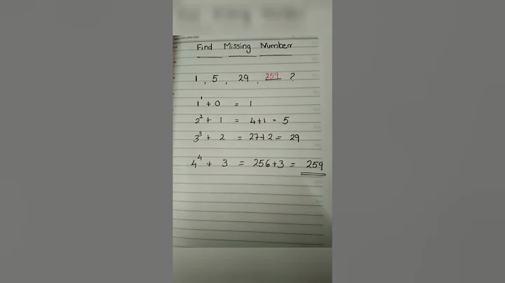 Find the missing number (Reasoning Trick)