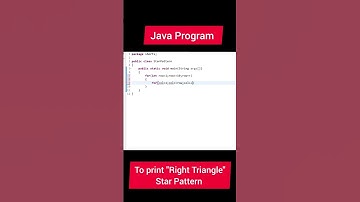 Java Program To Print Right Triangle Star Pattern #java #javaprogramming