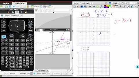 Solving Systems of Equations using TI-Nspire CX CAS