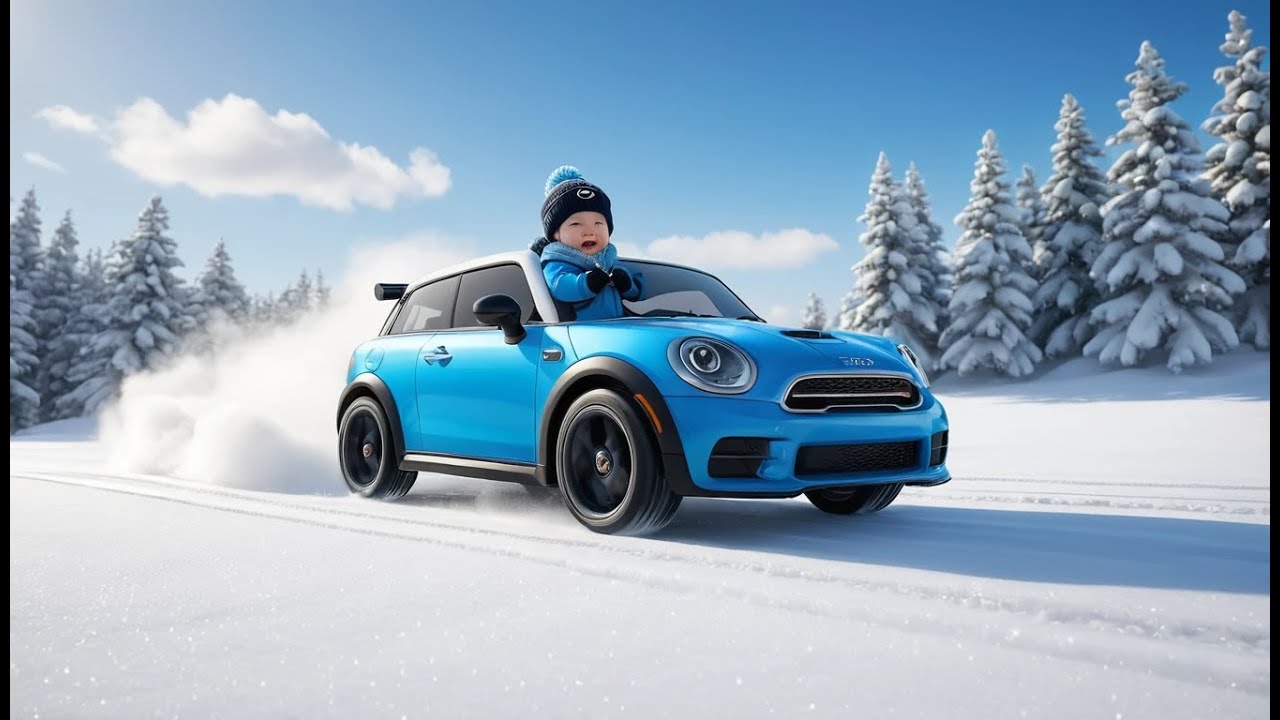 Car Drift in Snow 🚗❄️🎶 | Exciting Snow Car Song for Toddlers & Preschoolers