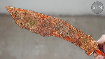 Restoration Abandoned Very Rusted Warrior KUKRI Knife