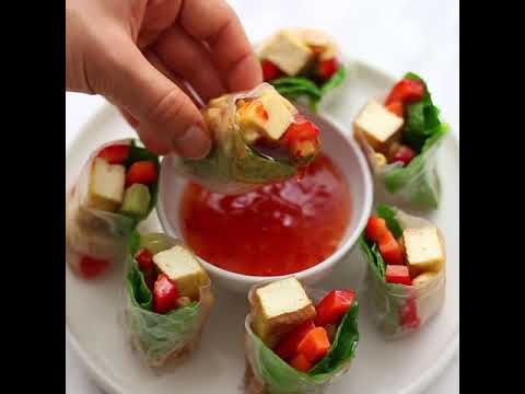 Meating Halfway | Plant-Based Tofu Spring Rolls