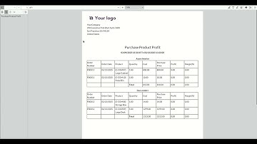 Purchase Product Profit Report Odoo V18